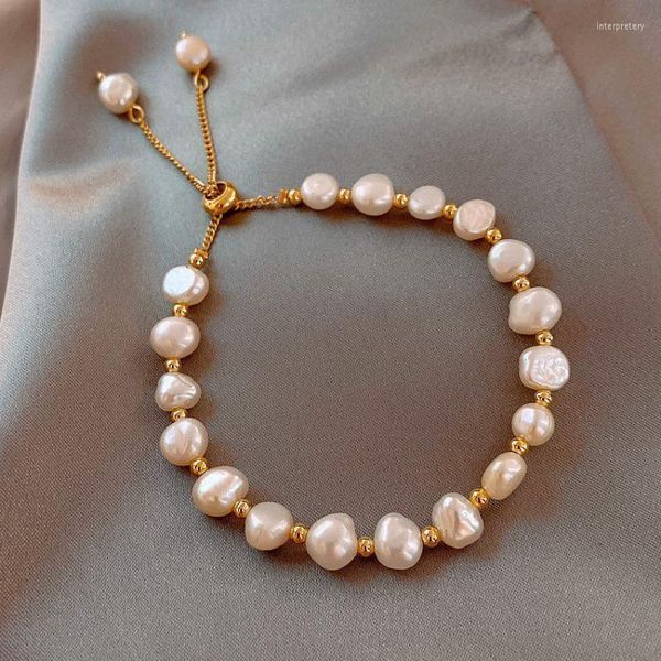 Fili di perline 2022 barocco braccialetto di perle naturali sexy per donna moda signora temperamento gioielli Chaoren Corea del Sud Inte22