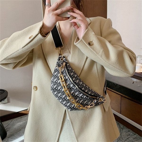 

chest women spring new fashion chain wide belt waist leisure large capacity messenger clearance outlet sale