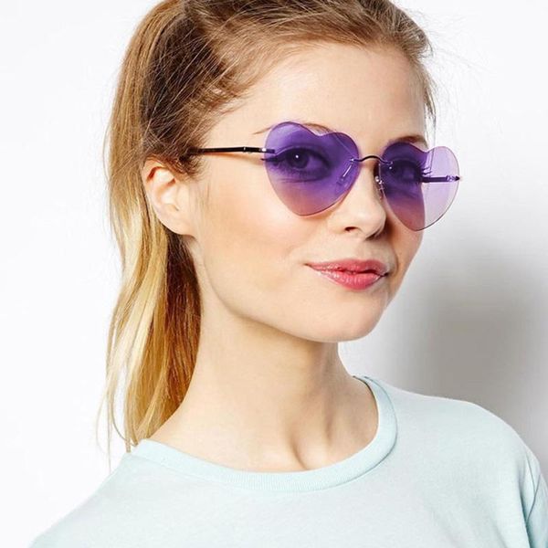 

sunglasses fashion heart shaped gradient s glasses vintage lady colorful ocean shades eyewearsunglasses, White;black