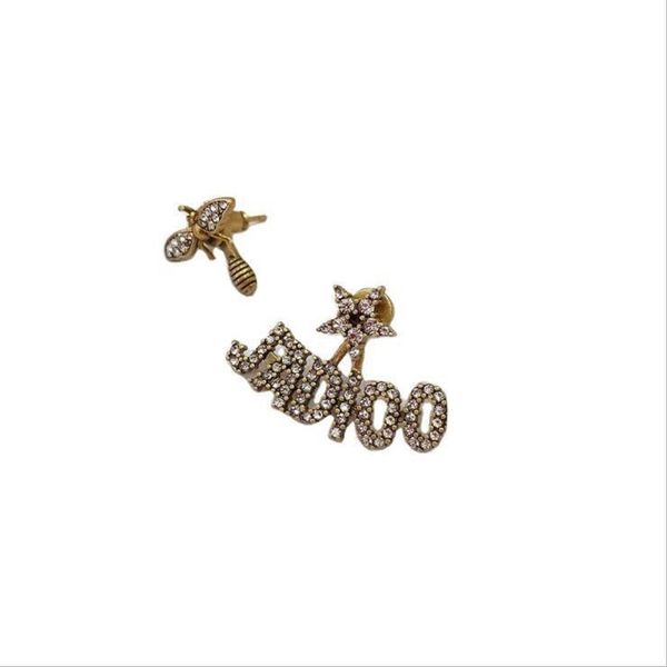 

new asymmetric bee tassel earrings and earrings, Silver