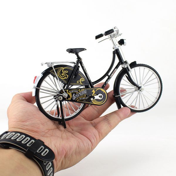 1/10 Mini-Modell Legierung Fahrrad Druckguss Finger Mountainbike Biegung Erwachsene Simulation Sammlung Druckguss Geschenke Spielzeug für Jungen 220608