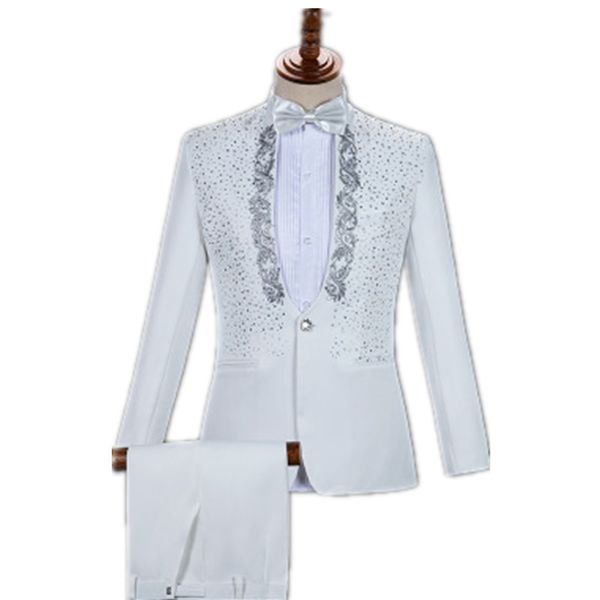 Herbst Schlank Gedruckt Hochzeit Männer Anzug Jacke Set Für Ehe Hohe Qualität Bühne Leistung Host Formale Schwarz Männer Blazer 220409