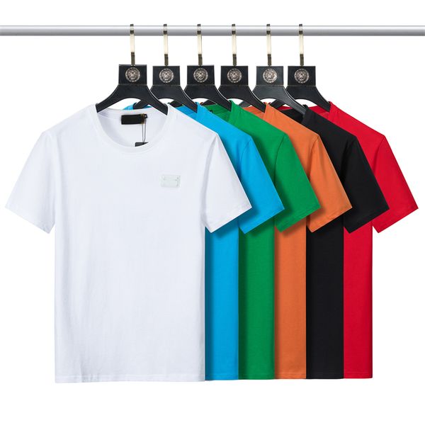 

designer men's t-shirts casual fashion 100% cotton clothing top, White;black