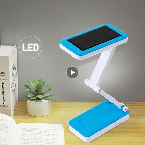 Lâmpadas de mesa Lâmpada de mesa LED dobrável Recarregável Bateria solar de lítio Proteção para os olhos Flicker-LEVELENDENDENDE