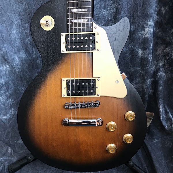 

lp electric guitar, matte mahogany body, flame maple guitar, custom accepted