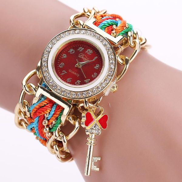 Avanadores de pulso Assista a mulheres relógios 2022 vendendo produtos vintage woven bracelete chave drillwristwatches wristwatcheswatches watches wristw