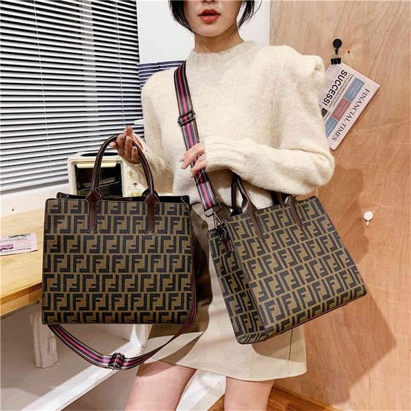 

75% handbags outlet sale autumn and winter fashion trend handbag large capacity tote bag leather single shoulder bag female