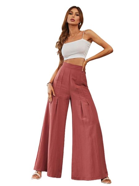 

high waist wide leg pants s4az#, Black;white