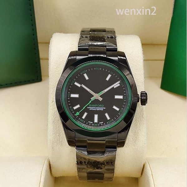 

oyster men's watch 39 mm stainless steel stainless steel green glass lightning needle, Slivery;brown
