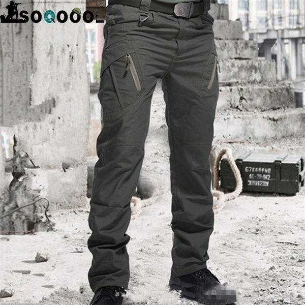 

military tactical pants men swat combat army trousers many pockets outdoor hikling waterproof wear resistant casual cargo pants 201126, Black