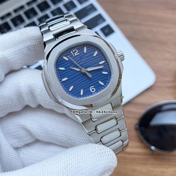 

5 styles luxury 35mm nautilus 7118 automatic womens watch blue dial stainless steel bracelet ladies watches232y, Slivery;brown