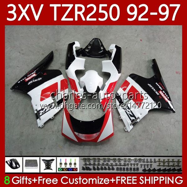 Carrosserie Pour YAMAHA TZR 250 TZR250 R RS RR TZR250RR TZR-250 92-97 rouge blanc blk Corps 117No.10 YPVS 3XV TZR250R 92 93 94 95 96 97 TZR250-R 1992 1993 1994 1995 1996 1997 Carénage