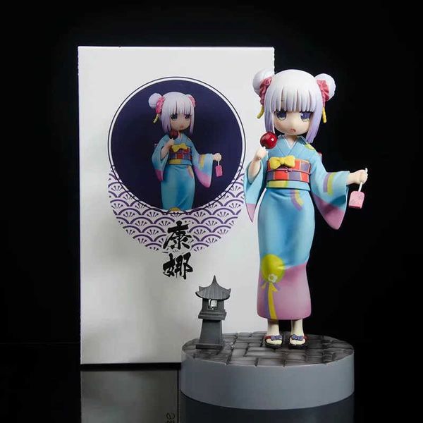 

huiya01 miss kobayashi's maid kanna kamui action figure 1/8 scale painted figure kimono version pvc figure toy brinquedos anime q0722