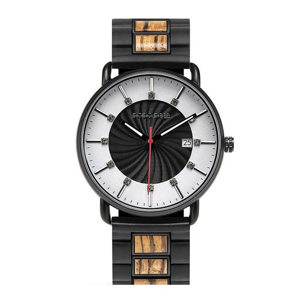 

wristwatches dodo deer men's wood watch japan quartz, Slivery;brown