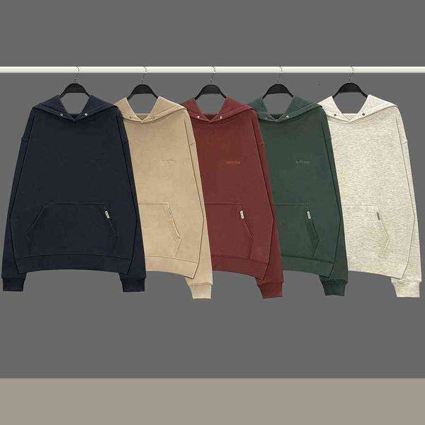 

chest present letter small crowd tide brand high street versatile loose lovers same hooded sweater men's fashion, Black