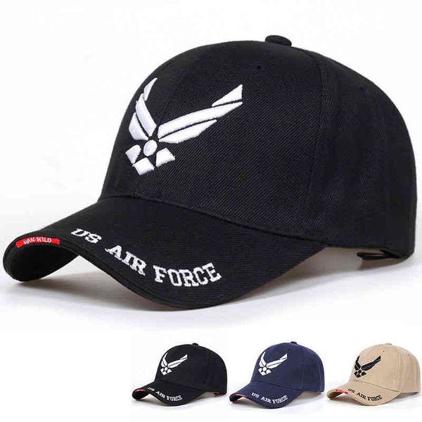 

designer trucker straw cowboy hat man woman us air force wing baseball embroidered cap summer sun, Blue;gray