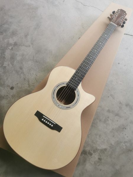 

log color 41 inch d barrel all solid wood folk acoustic guitar