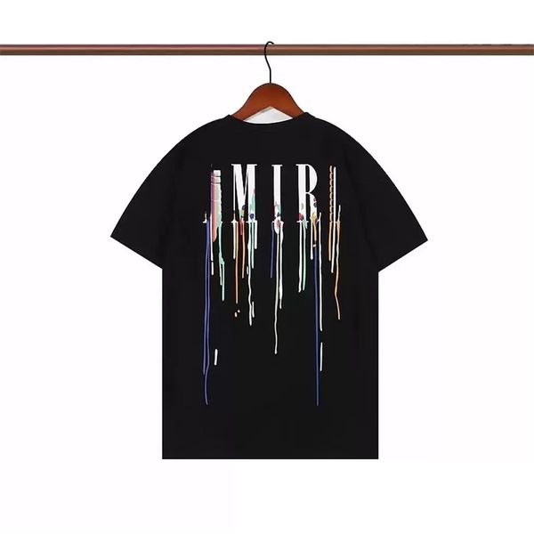 

letter print t shirts designer summer black white tees cotton round neck european and american summer short sleeve causal clothes simple str, White;black