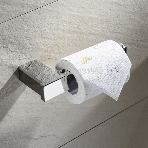 Porta carta igienica in acciaio inox Porta asciugamani di carta da bagno Dispenser di carta igienica Appendiabiti a parete in stile quadrato T200425