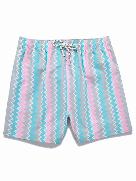 

romwe guys chevron drawstring shorts 02rg#, White;black