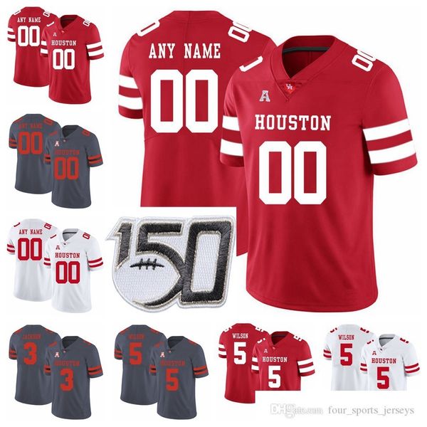 Maglie da football NCAA Houston Cougars College 22 Austin Robinson 10 Ed Oliver 9 Courtney Lark Tyus Bowserﾠ Maglia Nick Watkins cucita su misura