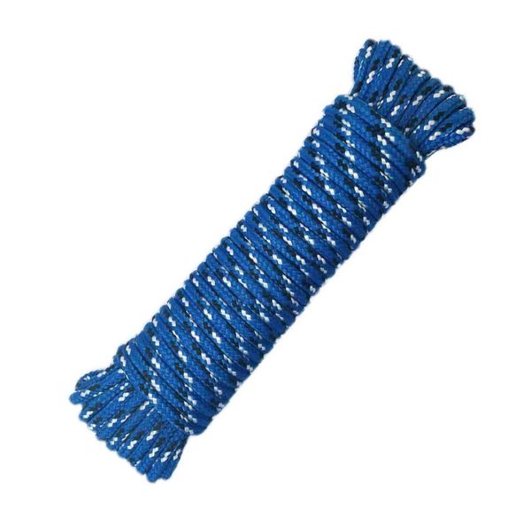 

climbing ropes factory direct sale 8 strands polypropylene multifilament blue string white braided rope 5mm please consult the merchant for
