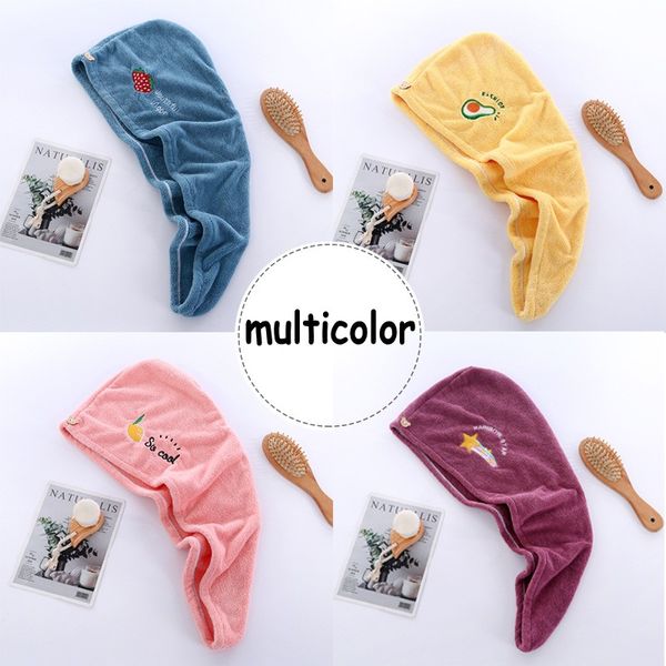 Cuffie da doccia di buona qualità Donna Coral Fleece Super assorbente Capelli asciutti e veloci Turbante Asciugatura Cuffia da bagno lunga e spessa