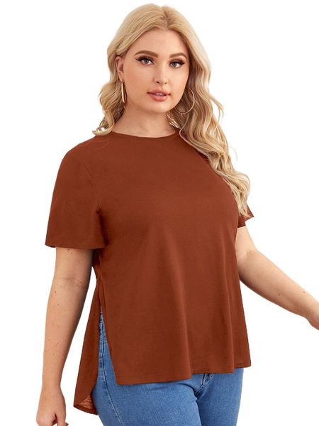 

plus split hem solid z5uf#, Black