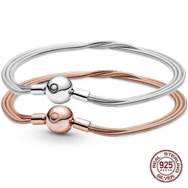 

original pandora bracelet, sterling silver s925, classic style, pearl, self-made jewelry, fashion, women's gift, direct, Golden;silver