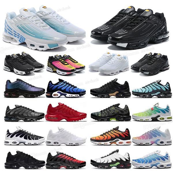 

og tn plus 3 running shoes men women tn 3 triple white black laser blue radiant red zebra obsidian neon bred mens trainers outdoor sneakers