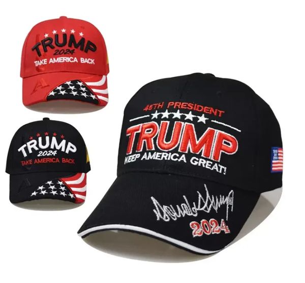 2024 Trump Hat American Presidential Election Cap Baseball Caps Verstellbarer Geschwindigkeitsrückprall -Baumwoll -Sporthüte 0508