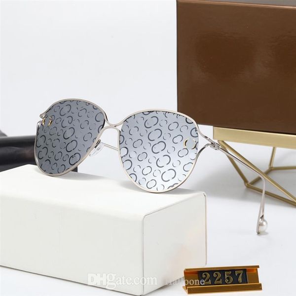 

brand 2257 designer sunglasses men women eyeglasses outdoor shades metal frame full letter fashion classic lady sun glasses mirror236s, White;black