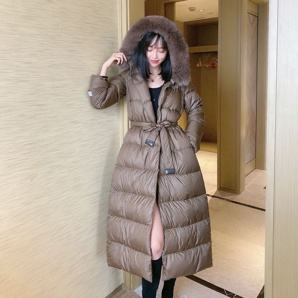 

women's down & parkas winter 2022 long hooded coat women oversize jacket thick warm cotton padded wadded windbreaker sleeves ff, Black