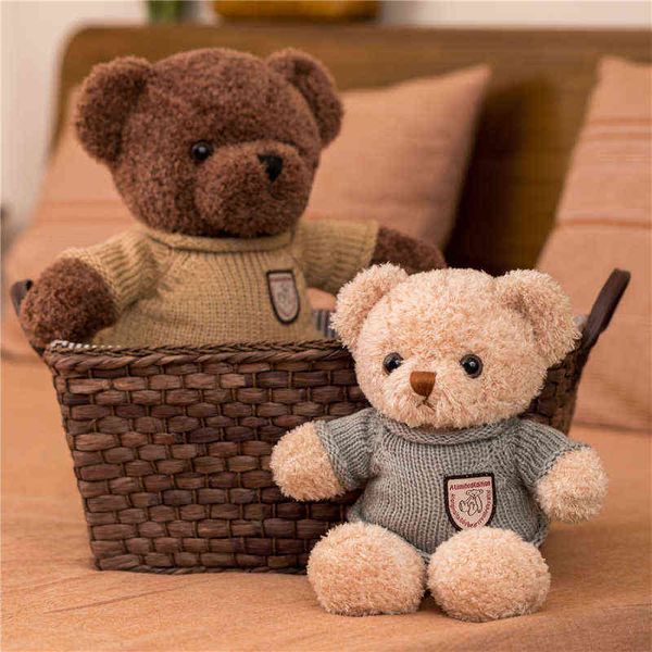PC CM adorável Teddy Bear Plush Toys Kawaii Pillow Pillow cheio de animais macios para crianças meninas aniversário Valentine Gifts J220704