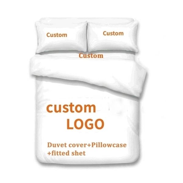 Индивидуальный дизайн PO постельные принадлежности с подходящим листом на заказ домашней кровать крышка королевы размера поволочка для спальни набор 3PCS.