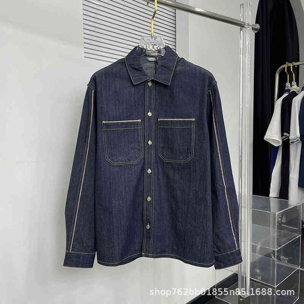 

women's jackets d home thin embroidered letters washed denim jacket lapel women's shirt, Black;brown