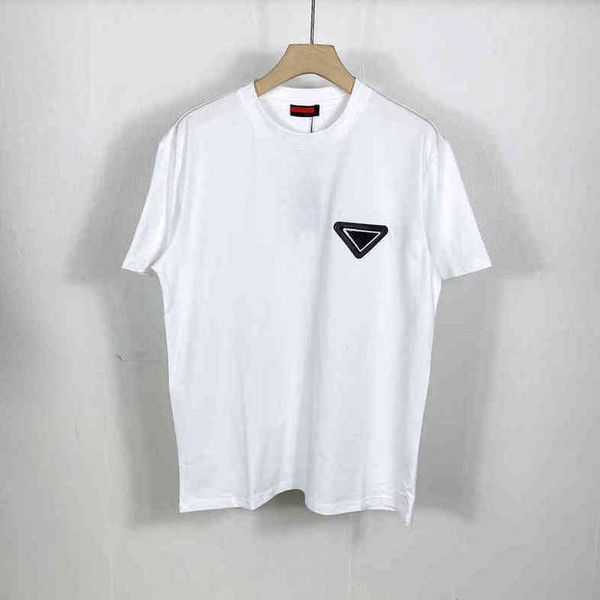 

men's t-shirts round neck embroidered and printed polar style summer wear with street pure cotton 2w 222ss, White;black