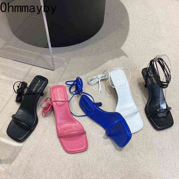 

sandals 2022 summer new cross strap women sandal shoes fashion thin heel ladies elegant sandalias open toe dress pumps 220704, Black