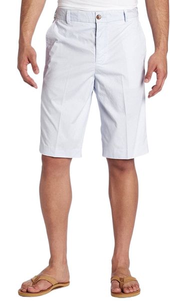 

connection men's peached twill flat front short e25a#, White;black