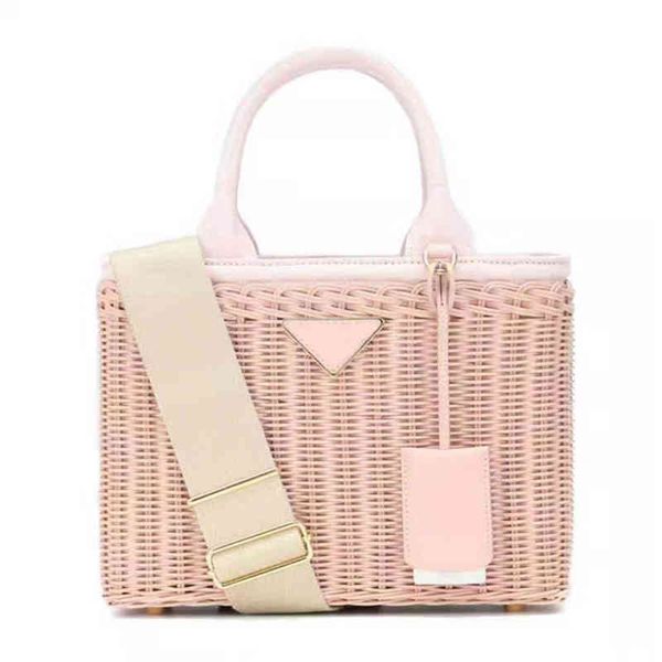 

beach bags style rattan woven bag fashion hand women's seaside holiday 220301