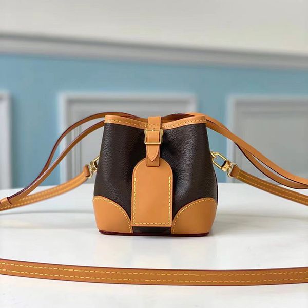 

10a mirror quality designer mini bucket bag genuine leather shoulder bag with box l118