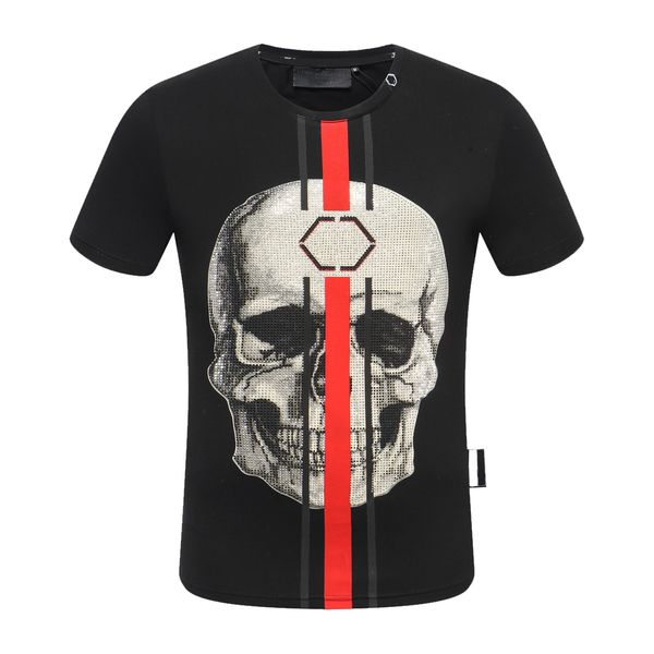 

men's t-shirts new t-shirt pure cotton t slim fit print round neck print diamond comfortable, White;black
