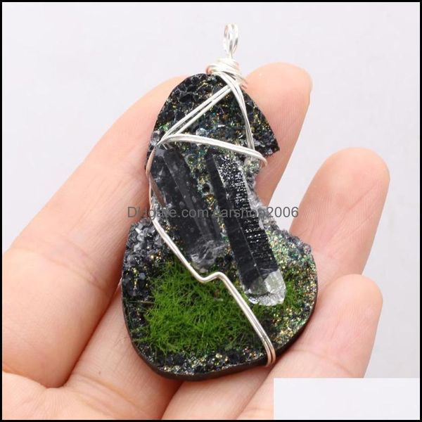 

pendant necklaces pendants jewelry natural stone irregar resin winding for making diy necklace dh1wl, Silver