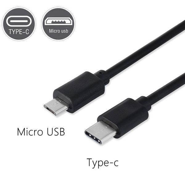 Tipo C USB-C para Micro USB Male Sync Charge Otg Cables para telefone Huawei Samsung Wire 30cm