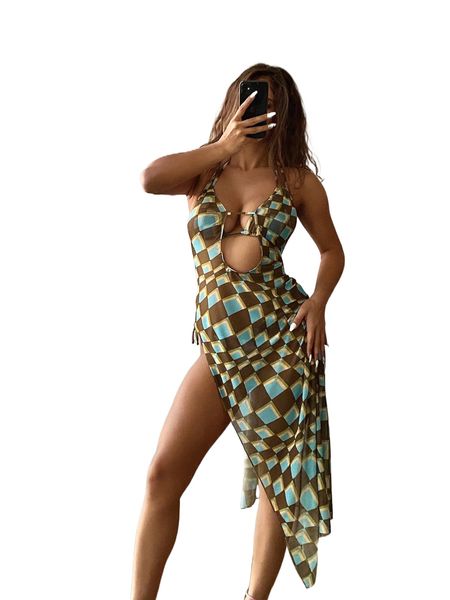 

plaid halter triangle bikini swimsuit u9qg#, White;black