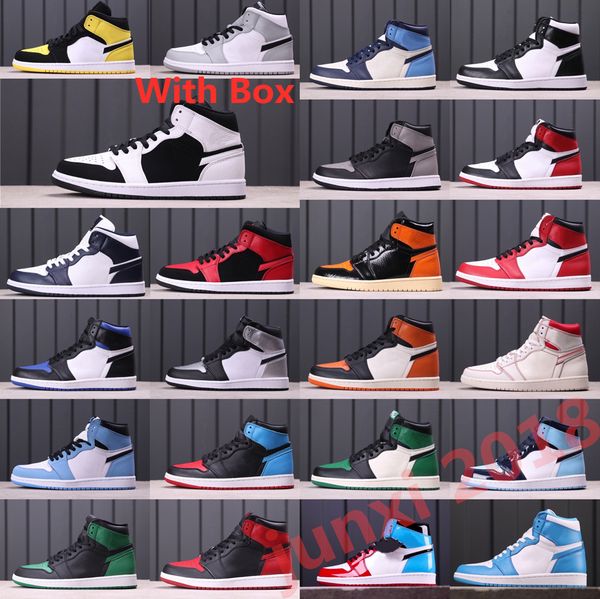 

2022 jumpman mens 1 high og basketball shoes 1s university blue silver royal toe black metallic gold mid smoke grey unc patent men women f8n