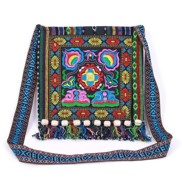 Bolsas de noite feminina Bohemia estilo nacional chinês vintage bolsa de ombro étnica bordado boho hippie bolsa mensageiro noite