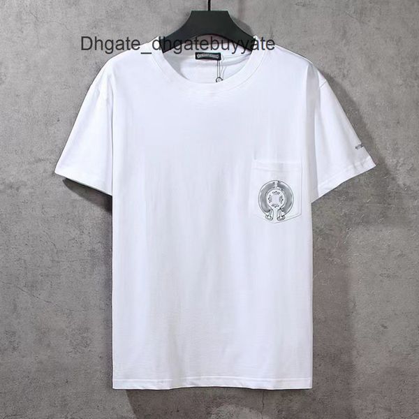 

luxury men's ch t shirts brand man t-shirt summer women cross sanskrit tees letter designer tshirts classic boy loose round neck shirt, White;black