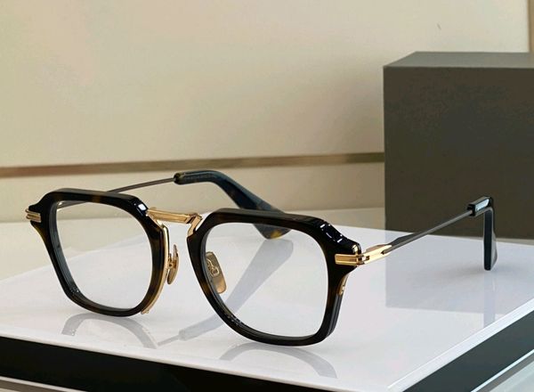 

squared eyeglasses glasses gold havana frame clear lens fashion frames glasses with box, Black
