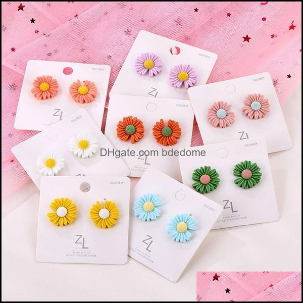 

dangle chandelier earrings jewelry cute women classic flower stud small white daisy fashion korean jewe dhdjg, Silver